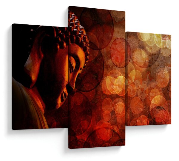 Obraz - Budha v červených tónoch (90x60 cm)