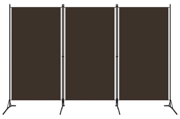 3-panelový paraván hnedý 260x180 cm