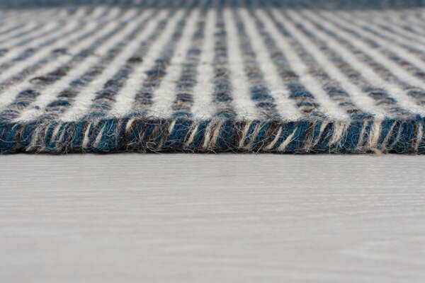Flair Rugs , Ručne tkaný kusový behúň Infinite Indira Blue, 60x200, modrá, chodba / predsieň
