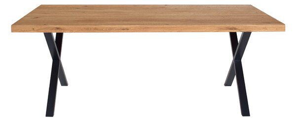 Jedálenský stôl z masívneho dreva Iron s nohami X
