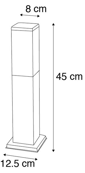 Inteligentný vonkajší lampáš tmavosivý 45 cm vrátane Wifi P45 - Malios