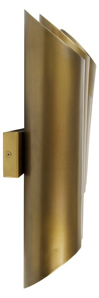 Priemyselná nástenná lampa mosadz 10-svetlo - Whistle