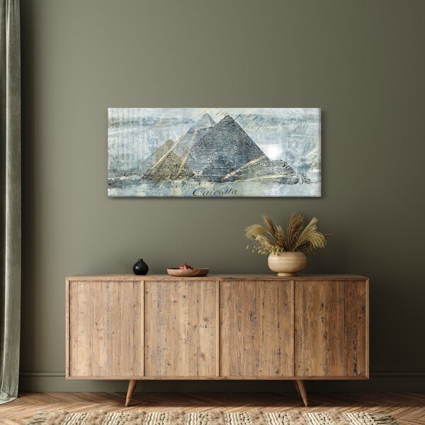 Obraz - Pyramídy v modrom filtri (120x50 cm)