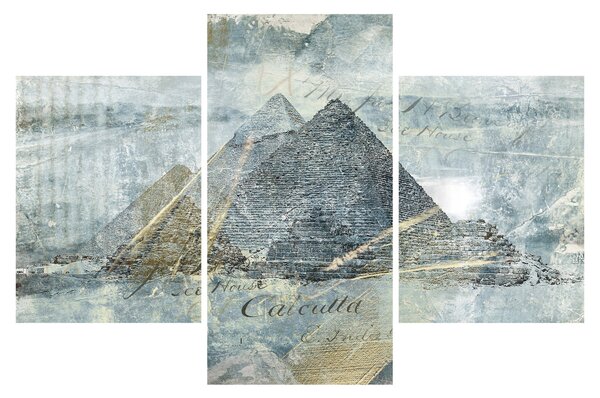Obraz - Pyramídy v modrom filtri (90x60 cm)