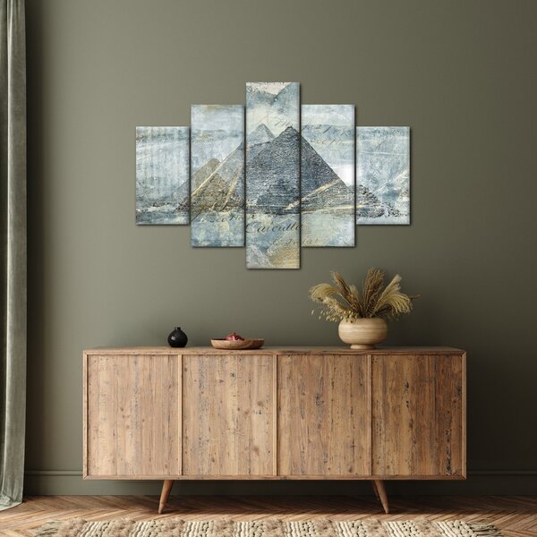 Obraz - Pyramídy v modrom filtri (150x105 cm)