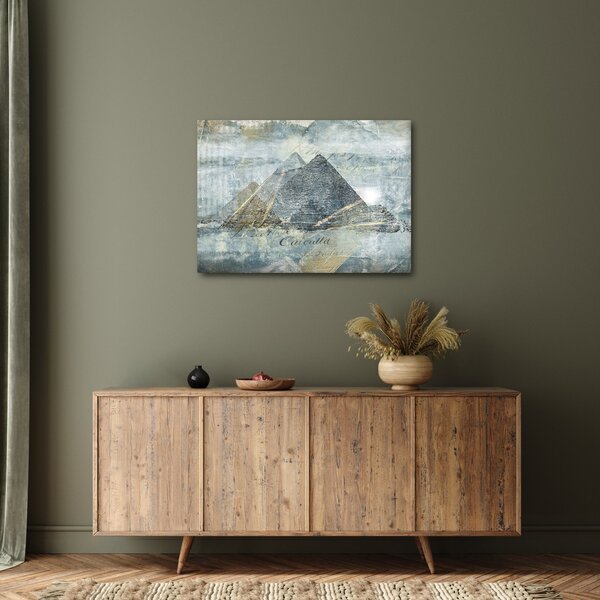 Obraz - Pyramídy v modrom filtri (70x50 cm)