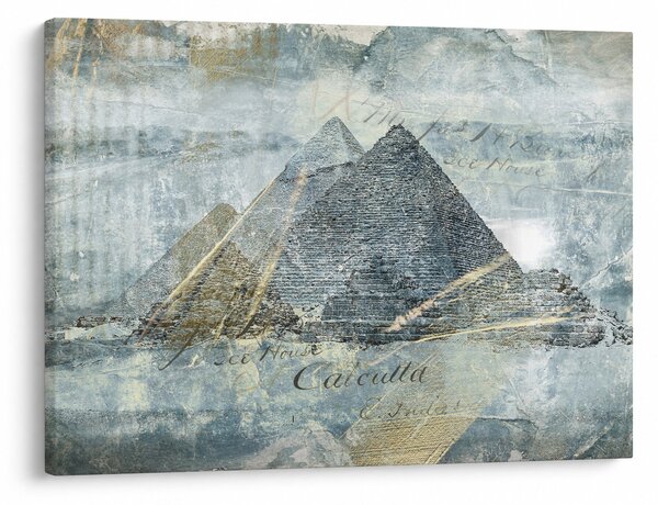 Obraz - Pyramídy v modrom filtri (70x50 cm)