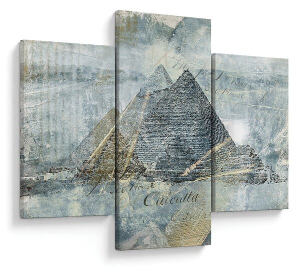 Obraz - Pyramídy v modrom filtri (90x60 cm)