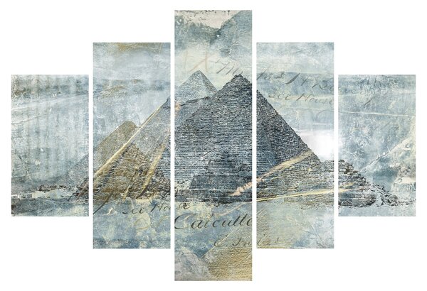 Obraz - Pyramídy v modrom filtri (150x105 cm)