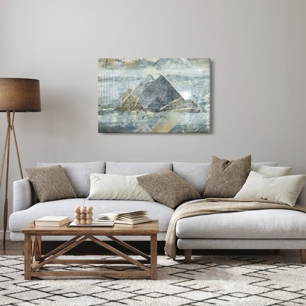 Obraz - Pyramídy v modrom filtri (90x60 cm)