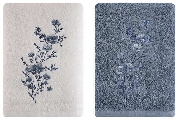 SADA FROTÉ UTERÁKOV, 40/60 cm, modrá, biela Esposa - Kúpeľňový textil