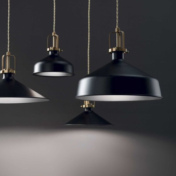 IdealLux 249056 ERIS-1 SP1 závesné svietidlo 210mm E27 1x60W IP20 čierna