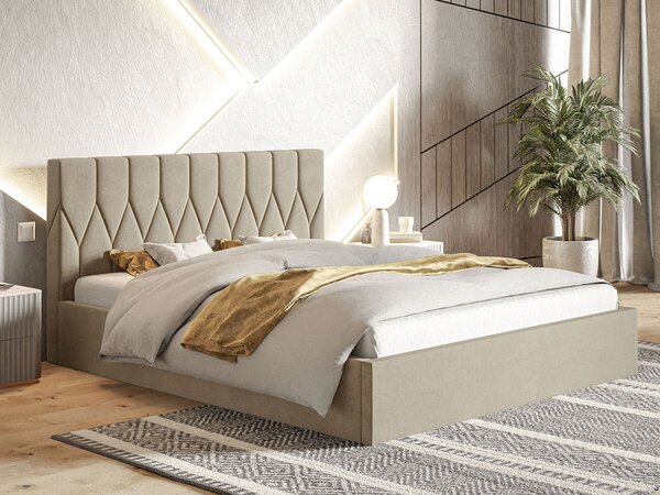 - Moderná čalúnená posteľ CATHERINE ROZMERY: 120 x 200 cm