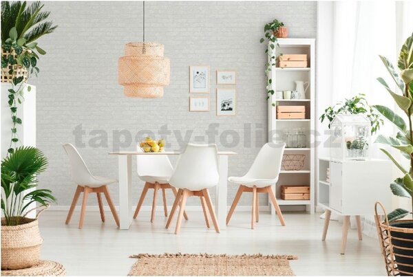 Vliesové tapety na stenu 37737-1, rozmer 10,05 m x 0,53 m, tehlová stěna bílá, A.S. Création