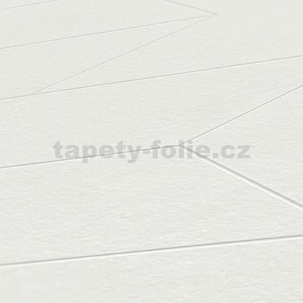 Vliesové tapety na stenu 38476-1, rozmer 10,05 m x 0,53 m, jemný geometrický vzor biely, A.S. Création