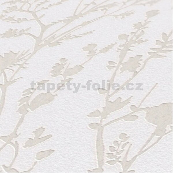 Vliesové tapety na stenu Casual Living 39546-2, rozmer 10,05 m x 0,53 m, lúčne kvety a trávy sivé, A.S. Création