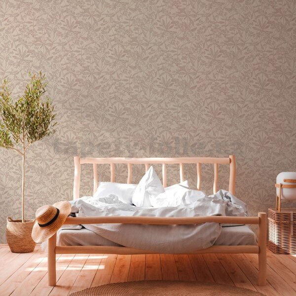 Vliesové tapety na stenu Terra Aktion 38924-2, rozmer 10,05 m x 0,53 m, kvetiny a listy v sivé farbe, A.S. Création