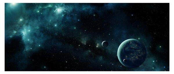 Obraz - Život vo vesmíre (120x50 cm)