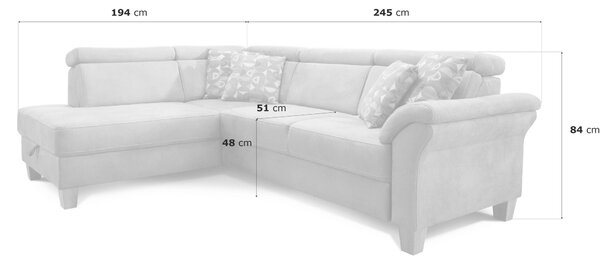 ROHOVÁ SEDAČKA, textil, hnedá Sit & More - Sedačky, Online Only
