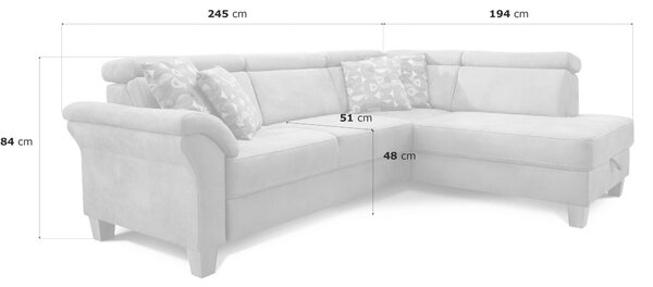 ROHOVÁ SEDAČKA, textil, bordová Sit & More - Sedačky, Online Only