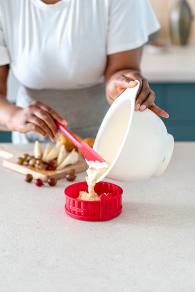 Forma na koláč coox QUICHE s porcelán. základňou priemer 12 cm, modrá Farba: Červená