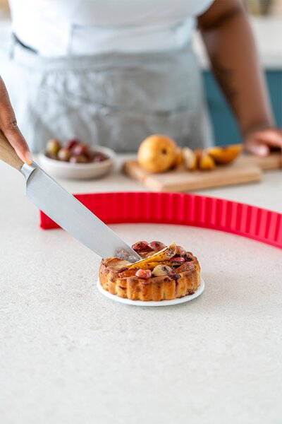 Forma na koláč coox QUICHE s porcelán. základňou priemer 12 cm, modrá Farba: Červená