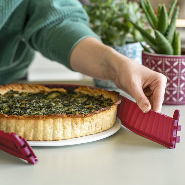 Forma na koláč coox QUICHE s porcelán. základňou priemer 26 cm Farba: Červená