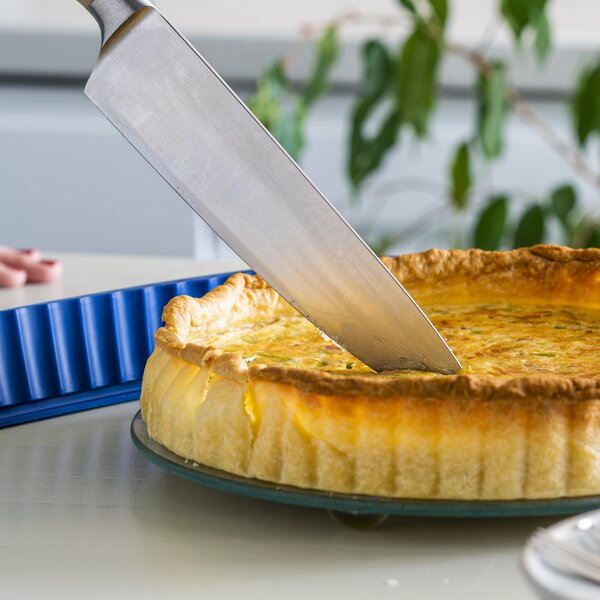 Forma na koláč coox QUICHE priemer 26 cm se sklen. základňou a nožkami Farba: Modrá