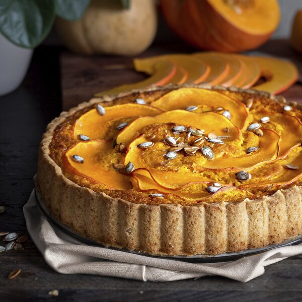 Forma na koláč coox QUICHE priemer 26 cm se sklen. základňou a nožkami Farba: Modrá