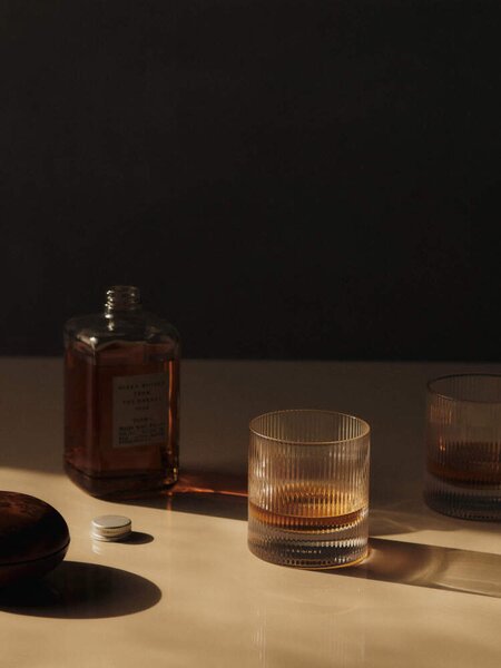Ferm Living Poháre na vodu Ripple Tumbler set 2 ks, clear