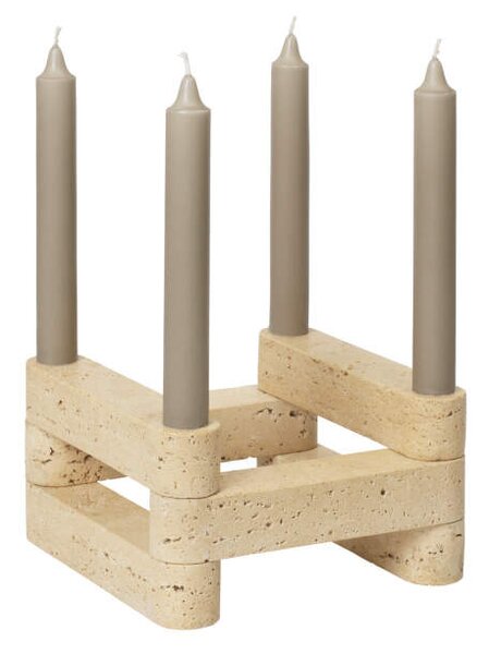 Ferm Living Svietnik Newel, travertine