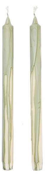 Ferm Living Sviečky Dryp set 2 ks, tea green