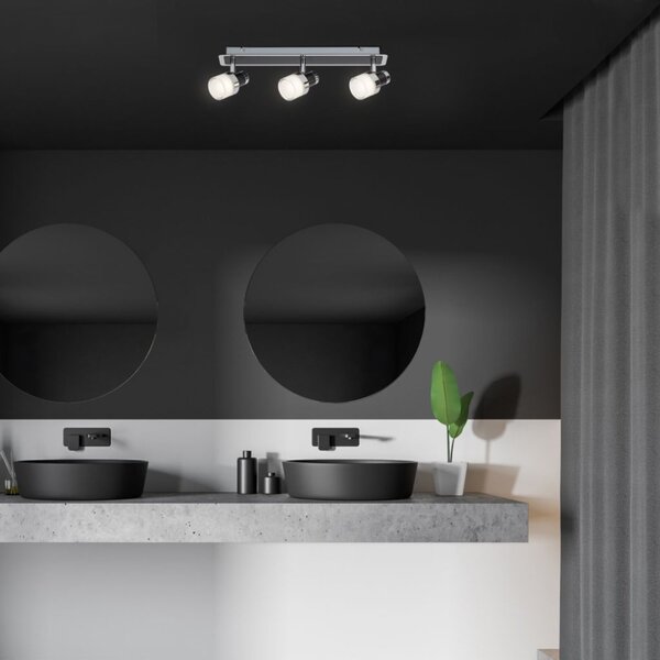Rabalux 5023 Harold kúpeľňové nástenné LED svietidlo 430mm 15W/1200lm 4000K IP44 chróm/čierna/opálové sklo