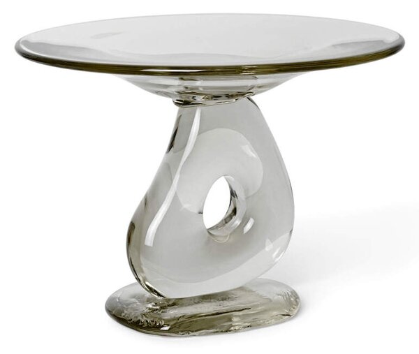 Ferm Living Sklenený podnos Damo Ø30, clear