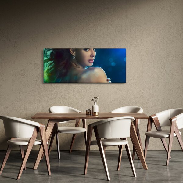 Obraz - Pohľad mladej ženy (120x50 cm)