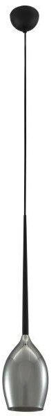 AZZARDO AZ2936 DECOline IZZA 1 SMOKY stropné závesné svietidlo 1xE14 50W IP20 dymové sklo