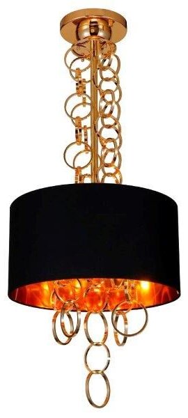 AZZARDO AZ2678 DECOline KATE BLACK stropné závesné svietidlo 4xE14 40W IP20 čierna/zlatá