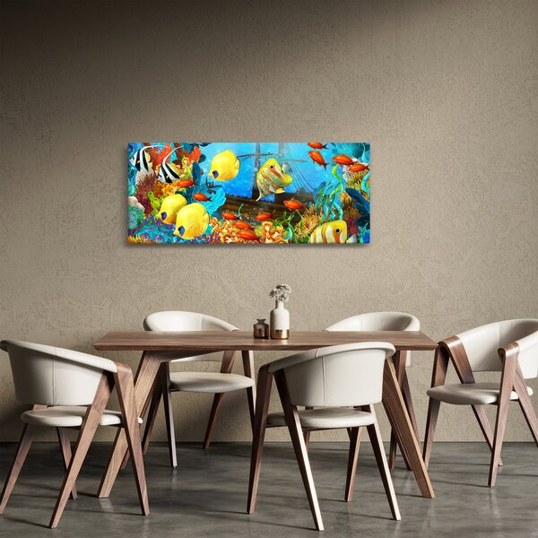 Obraz - Farebný koralový útes (120x50 cm)