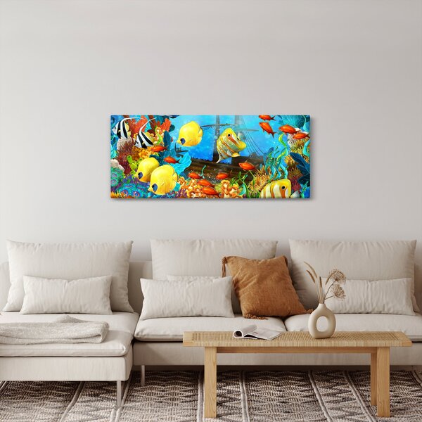 Obraz - Farebný koralový útes (120x50 cm)