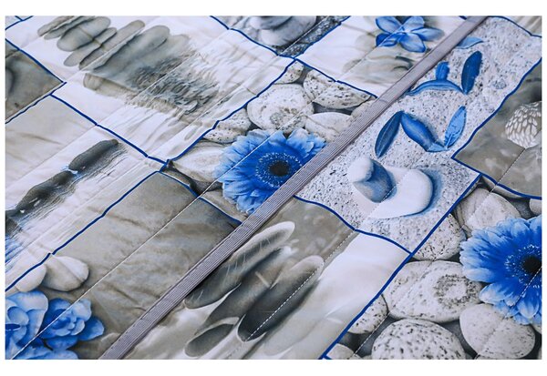 Prehoz na posteľ 160x240 cm ZEN modrý Made in Italy Farba Modrá Rozmery 160x240 cm