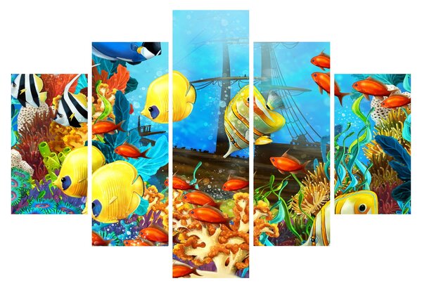 Obraz - Farebný koralový útes (150x105 cm)