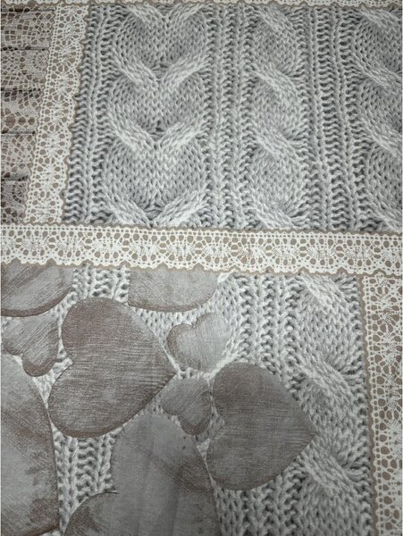Bavlnená látka Shabby love béžové srdiečka, š. 145 cm Farba Béžová Rozmery Šírka 145 cm