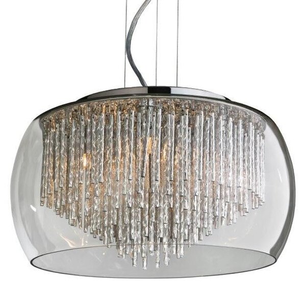 AZZARDO AZ0999 DECOline REGO 40 stropné/závesné svietidlo 5xG9 40W IP20 číre sklo/chróm