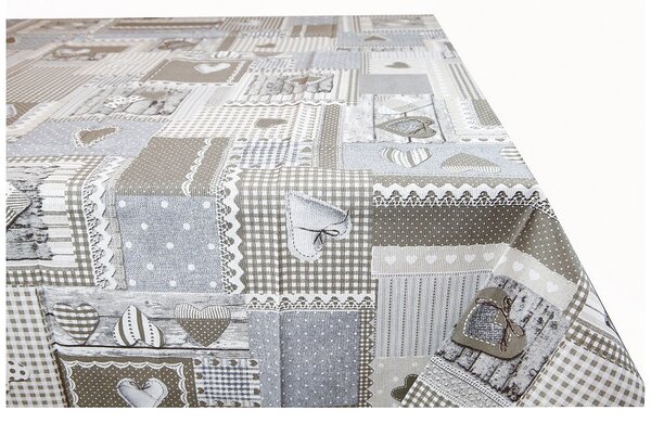 Dekoračná látka bavlna béžový patchwork, šírka 140 cm Farba Béžová Rozmery Šírka 140 cm