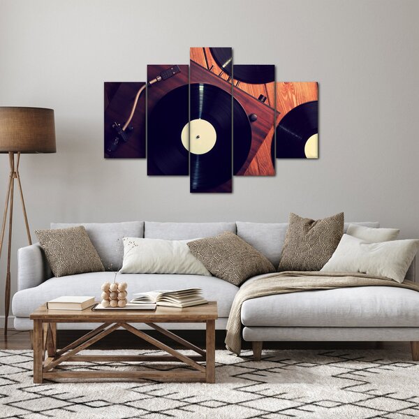 Obraz gramofónových dosiek (150x105 cm)