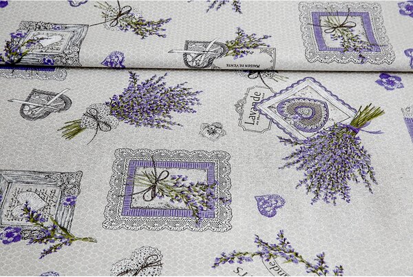 Behúň na stôl Levanduľové kytice 50x150 cm Made in Italy Farba Fialová Rozmery 50x150 cm