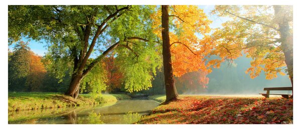 Obraz - Pokojná jesenná krajina (120x50 cm)
