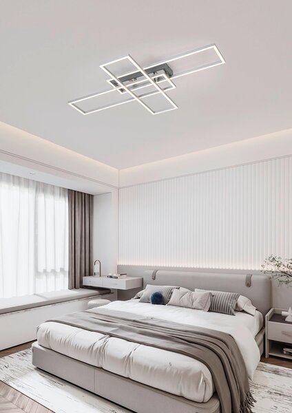 STROPNÉ LED SVIETIDLO, 82,5/55/8 cm Novel - Interiérové svietidlá