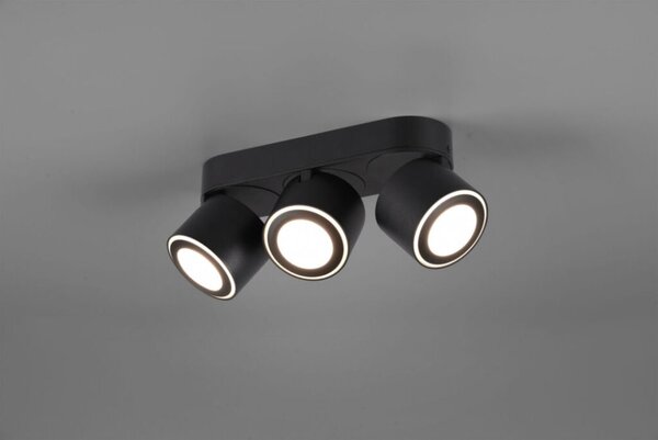 TRIO 652910332 TAURUS stropné/zápustné bodové svietidlo LED 3x3,5W/340lm, 3x1,5W/110lm 3000K matná čierna