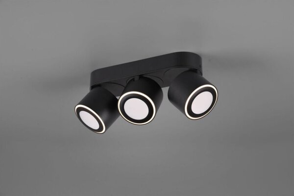 TRIO 652910332 TAURUS stropné/zápustné bodové svietidlo LED 3x3,5W/340lm, 3x1,5W/110lm 3000K matná čierna